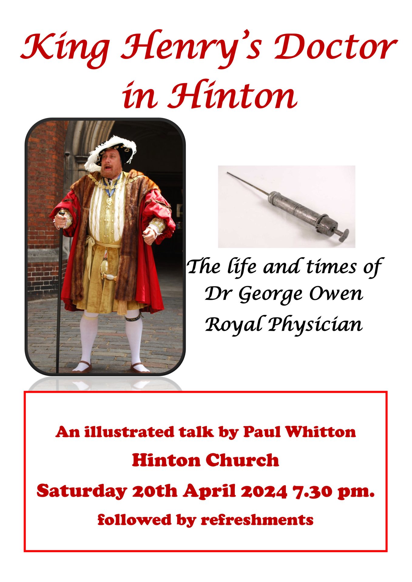 The life and time of Dr George Owen poster