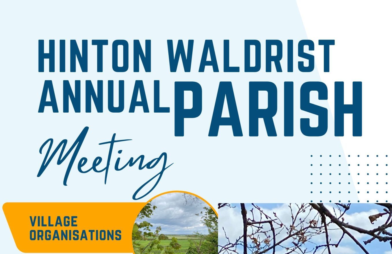 Annual Parish Meeting 23rd April 7pm Village Hall
